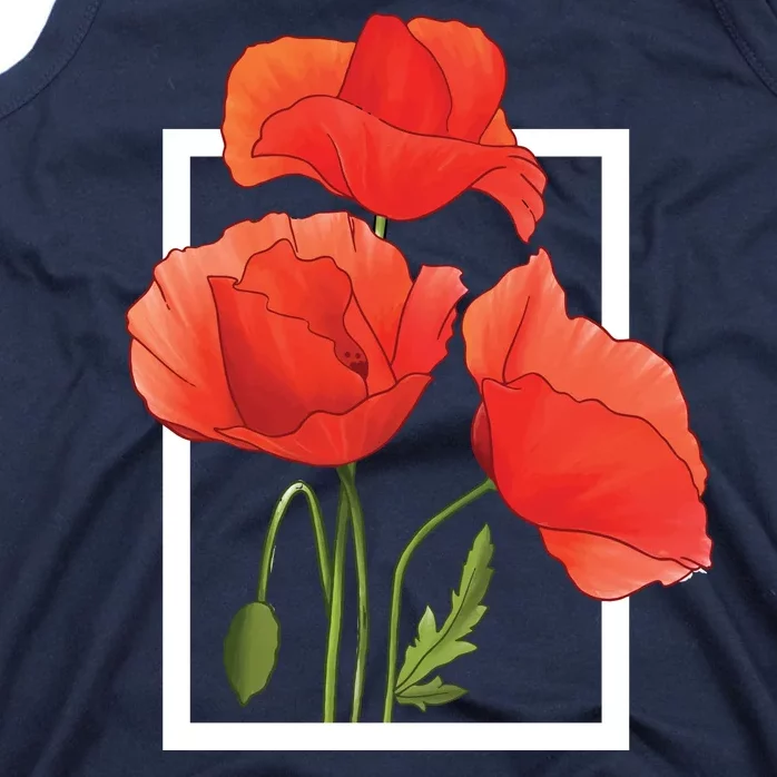 Poppy Flowers Tank Top