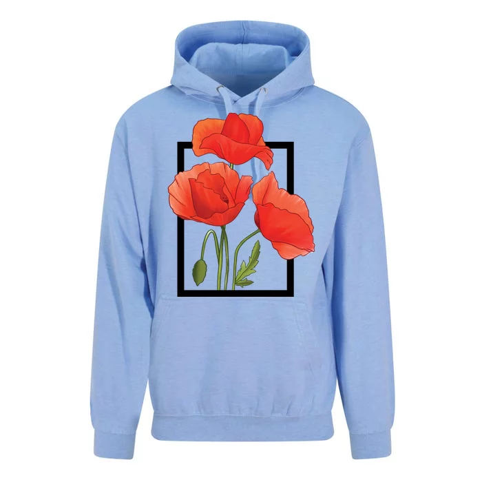 Poppy Flowers Unisex Surf Hoodie