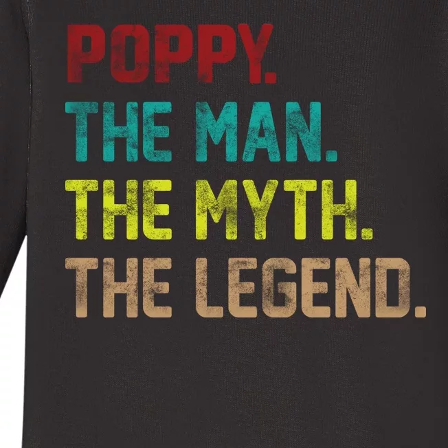 Poppy The Man The Myth The Legend Baby Long Sleeve Bodysuit