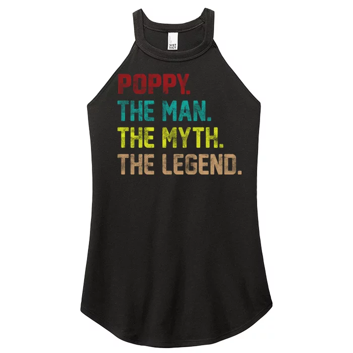 Poppy The Man The Myth The Legend Women’s Perfect Tri Rocker Tank