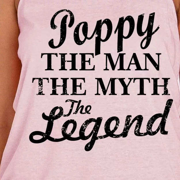 Poppy The Man The Myth The Legend Classic Women's Knotted Racerback Tank