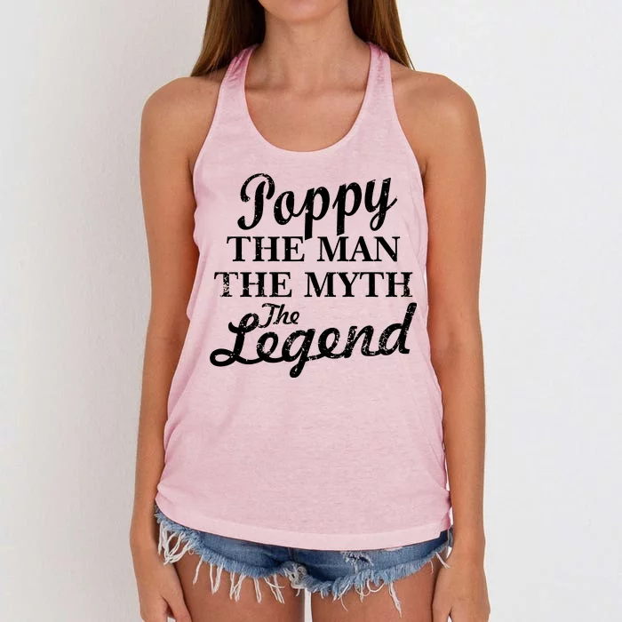 Poppy The Man The Myth The Legend Classic Women's Knotted Racerback Tank