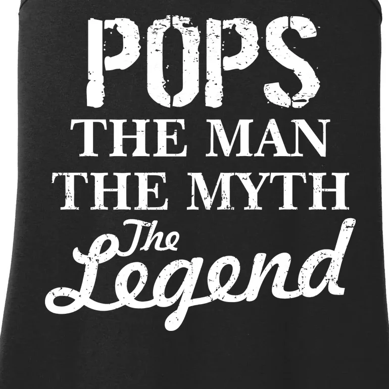 Pops The Man Myth Legend Ladies Essential Tank