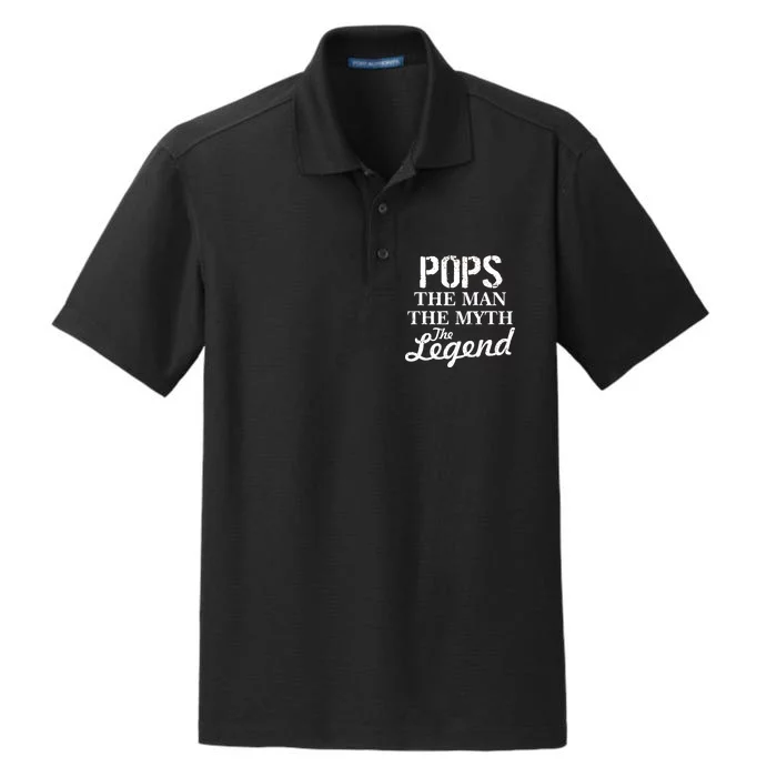 Pops The Man Myth Legend Dry Zone Grid Performance Polo