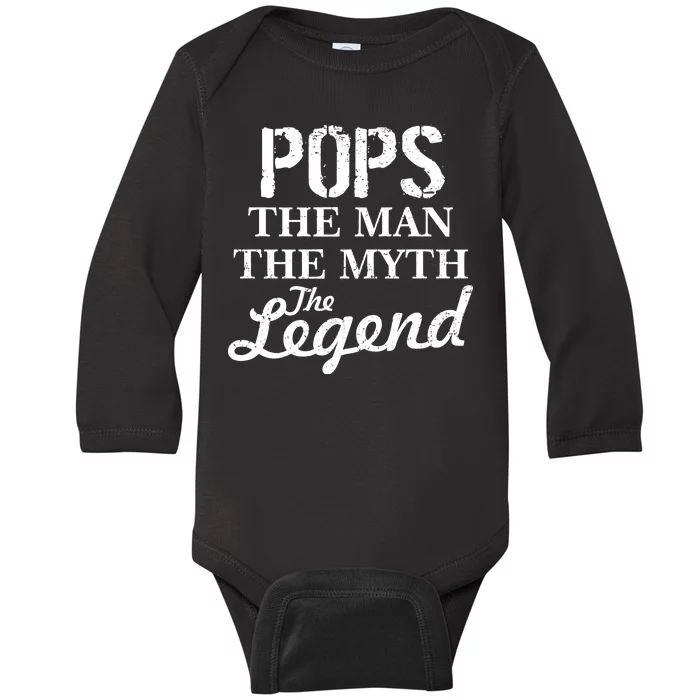 Pops The Man Myth Legend Baby Long Sleeve Bodysuit