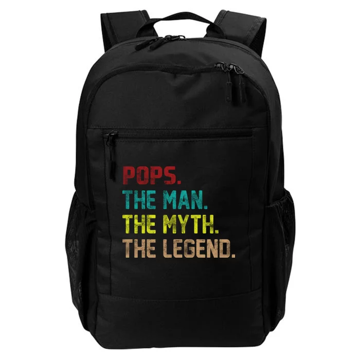 Pops The Man The Myth The Legend Funny Grandpa Daily Commute Backpack