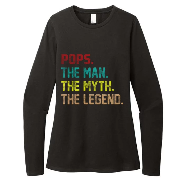 Pops The Man The Myth The Legend Funny Grandpa Womens CVC Long Sleeve Shirt