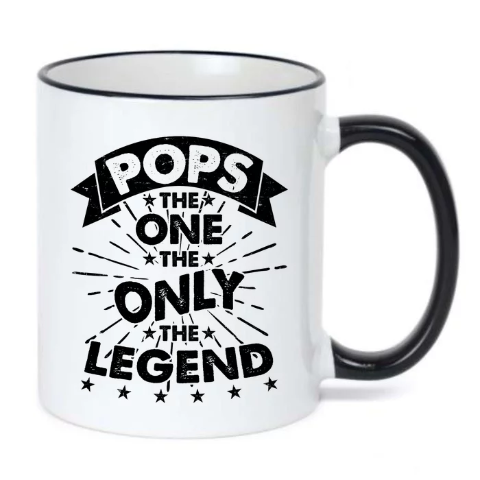 Pops The One The Only The Legend Black Color Changing Mug