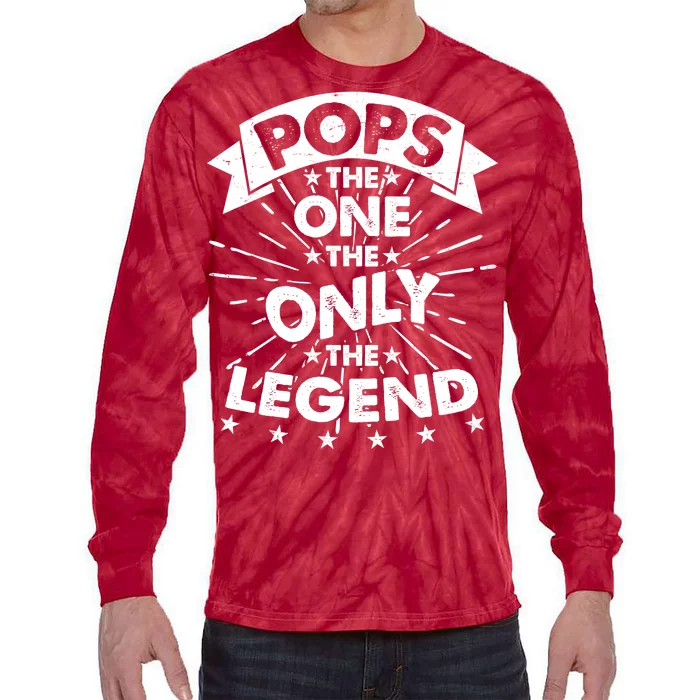 Pops The One The Only The Legend Tie-Dye Long Sleeve Shirt