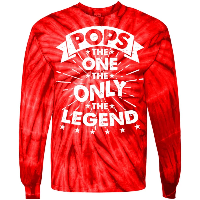 Pops The One The Only The Legend Tie-Dye Long Sleeve Shirt