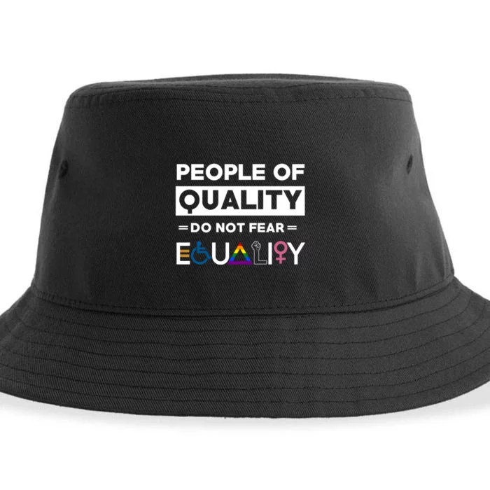 People Of Quality Do Not Fear Equality Sustainable Bucket Hat