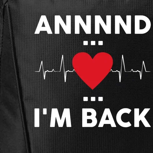 Post Operation Red Heart Back Open Heart Surgery Warrior Gift City Backpack