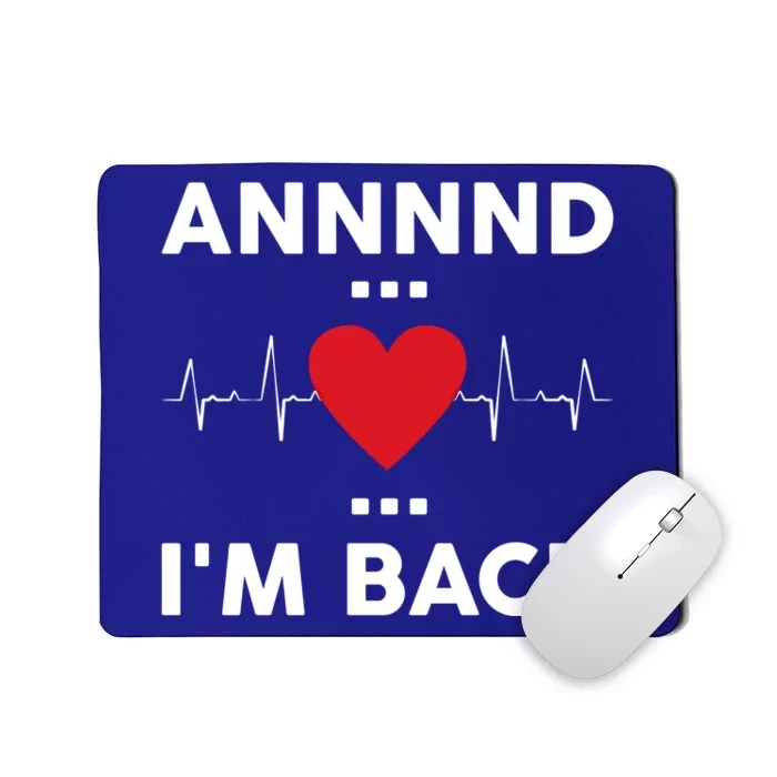 Post Operation Red Heart Back Open Heart Surgery Warrior Gift Mousepad