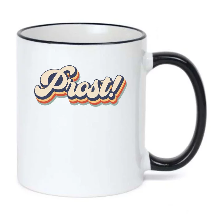 Prost Oktoberfest Retro Groovy Black Color Changing Mug