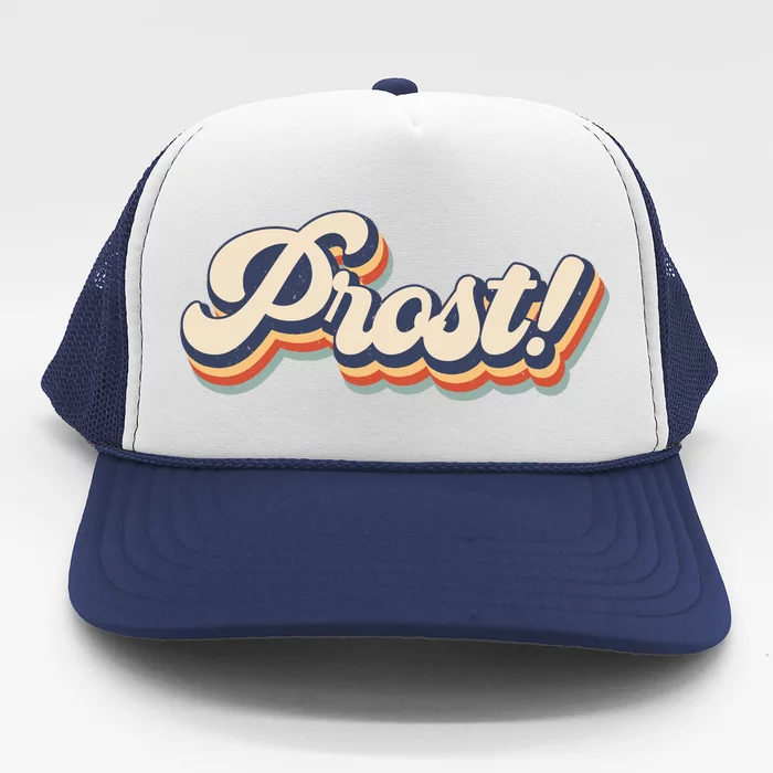 Prost Oktoberfest Retro Groovy Trucker Hat