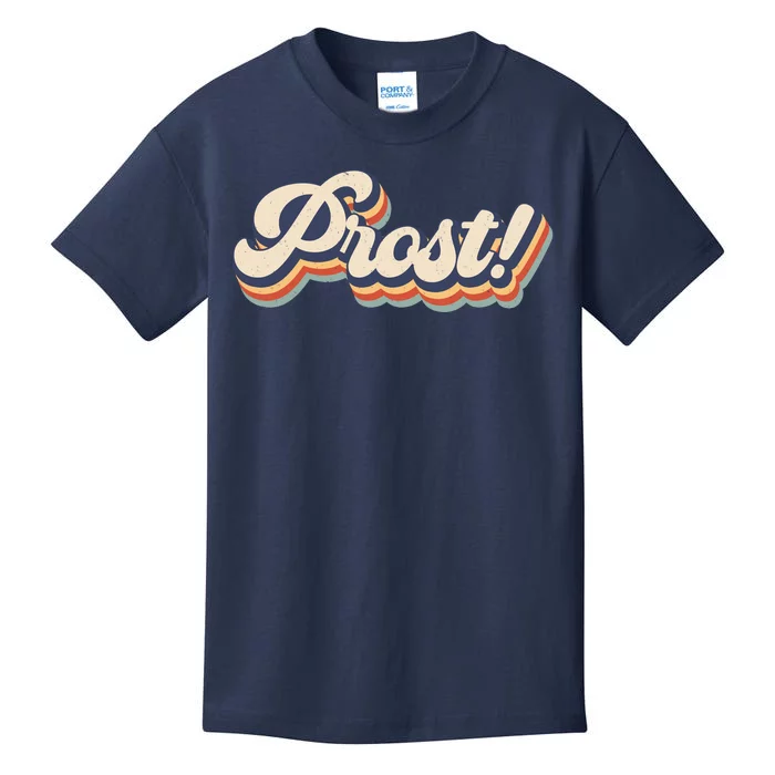 Prost Oktoberfest Retro Groovy Kids T-Shirt