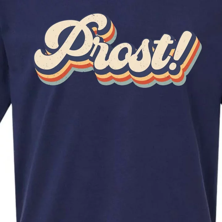 Prost Oktoberfest Retro Groovy Sueded Cloud Jersey T-Shirt