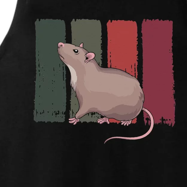 Pet Owner Rodent Animal Lover Retro Rat Ladies Tri-Blend Wicking Tank