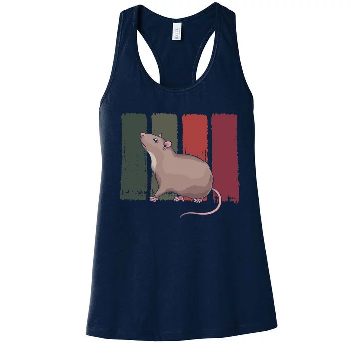 Pet Owner Rodent Animal Lover Retro Rat Women's Racerback Tank