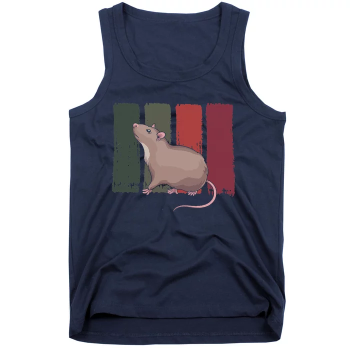 Pet Owner Rodent Animal Lover Retro Rat Tank Top