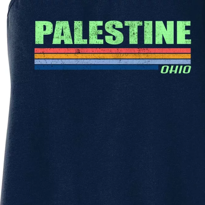 Palestine Ohio Retro Women's Racerback Tank