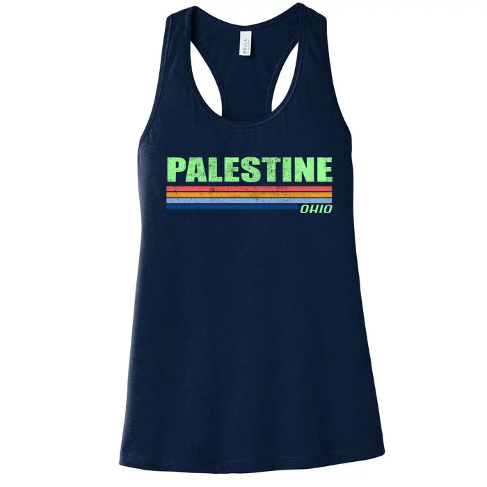 Palestine Ohio Retro Women's Racerback Tank