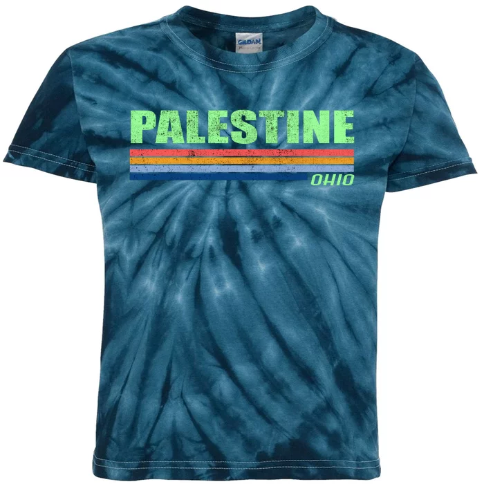 Palestine Ohio Retro Kids Tie-Dye T-Shirt