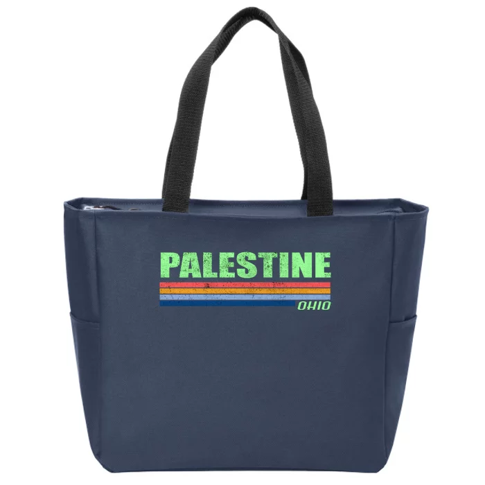 Palestine Ohio Retro Zip Tote Bag