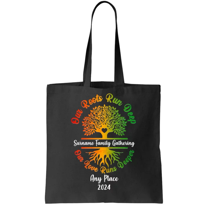 Personalize Our Roots Run Deep Family Reunion Custom Tote Bag