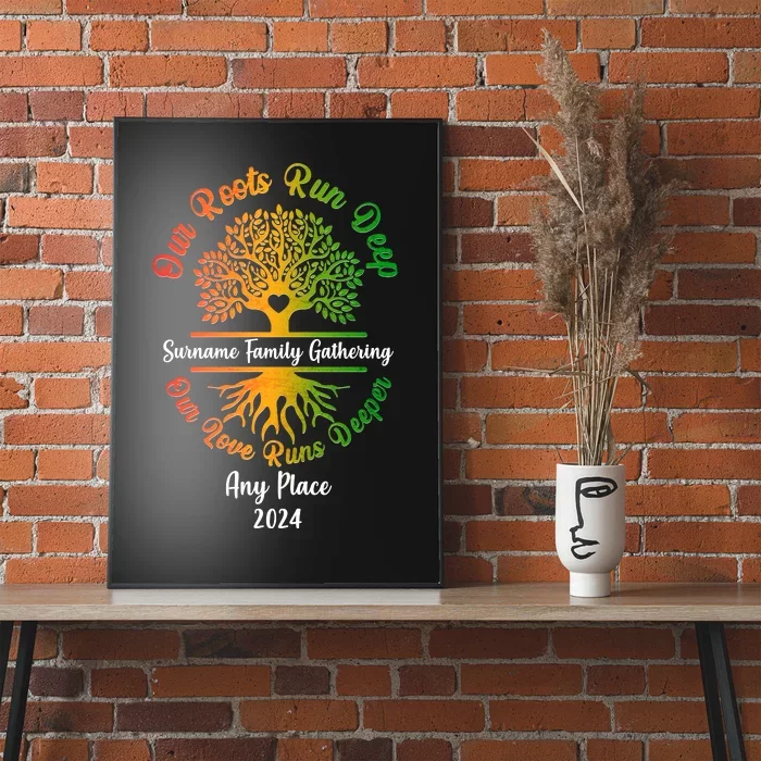 Personalize Our Roots Run Deep Family Reunion Custom Poster