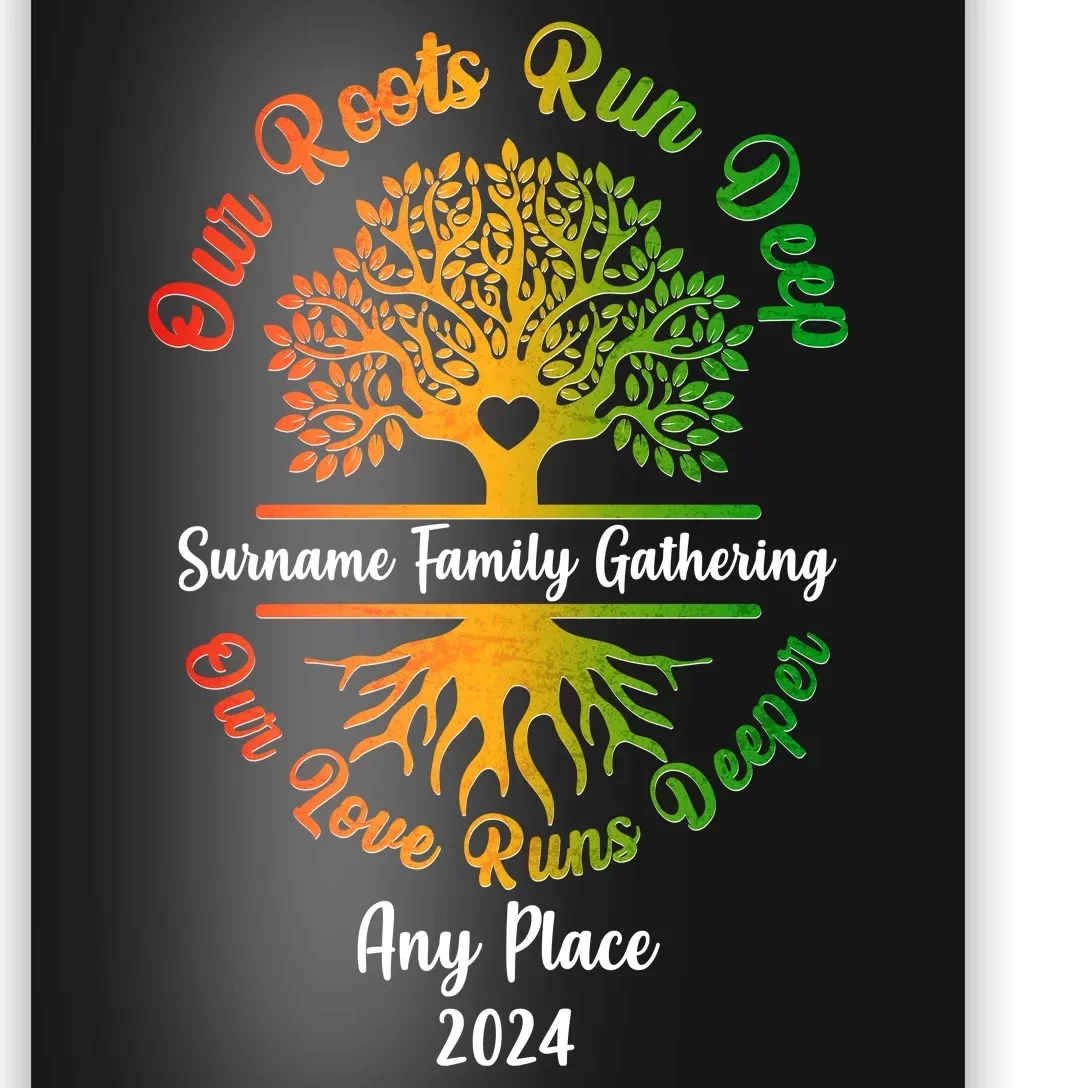 Personalize Our Roots Run Deep Family Reunion Custom Poster