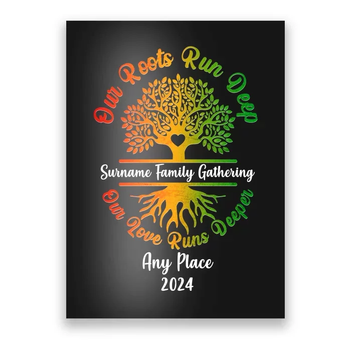 Personalize Our Roots Run Deep Family Reunion Custom Poster