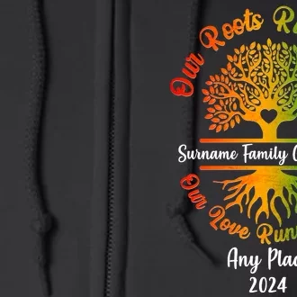 Personalize Our Roots Run Deep Family Reunion Custom Full Zip Hoodie