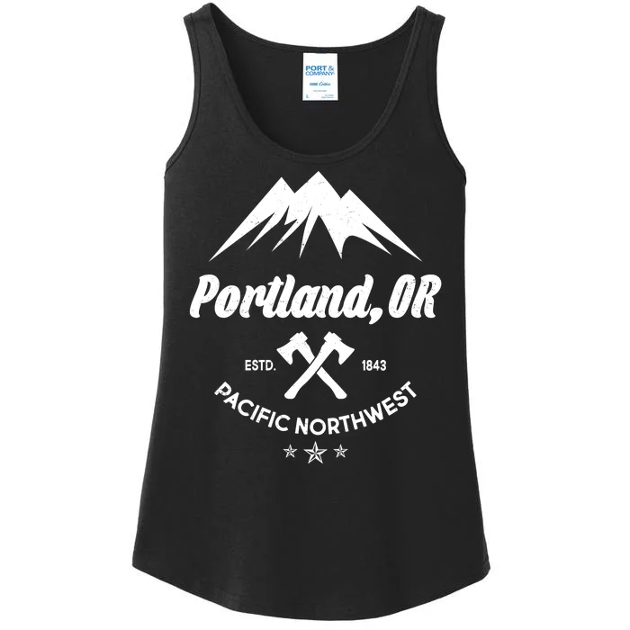 Portland Oregon Estd1843 Pacific Northwest Ladies Essential Tank