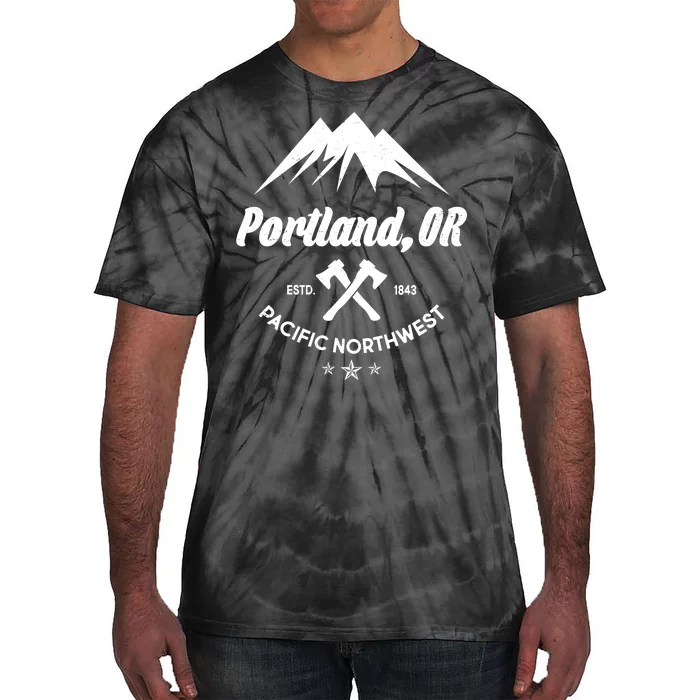 Portland Oregon Estd1843 Pacific Northwest Tie-Dye T-Shirt