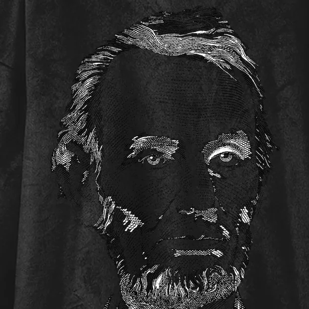 Portrait of Abraham Lincoln Hooded Wearable Blanket