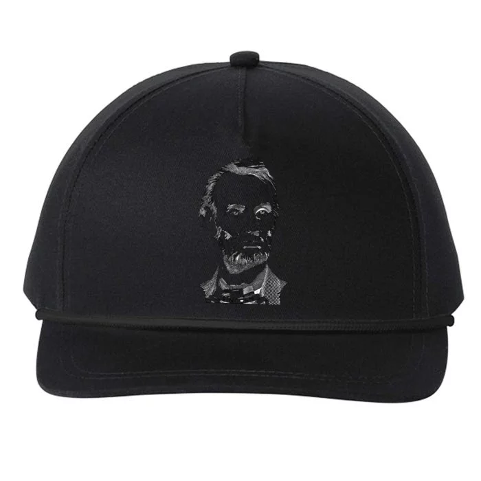 Portrait of Abraham Lincoln Snapback Five-Panel Rope Hat