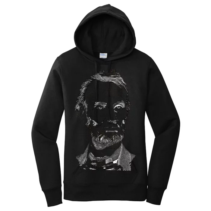 Portrait of Abraham Lincoln Women's Pullover Hoodie