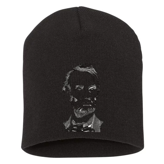 Portrait of Abraham Lincoln Short Acrylic Beanie