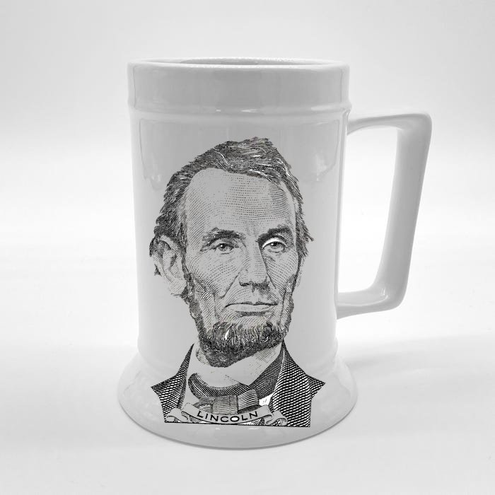 Portrait of Abraham Lincoln Front & Back Beer Stein