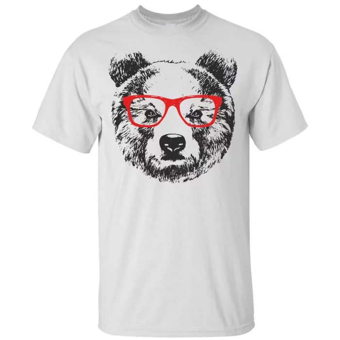 Portrait of Bear with glasses Tall T-Shirt