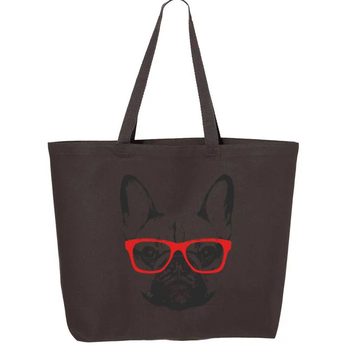 Portrait of French Bulldog with glasses 25L Jumbo Tote