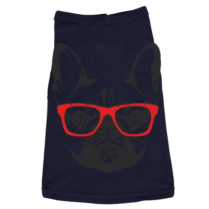 Portrait of French Bulldog with glasses Doggie Tank