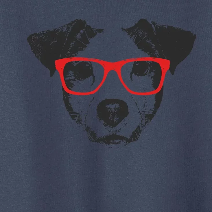 Portrait of Jack Russell with glasses Toddler T-Shirt