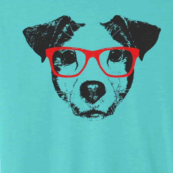 Portrait of Jack Russell with glasses ChromaSoft Performance T-Shirt