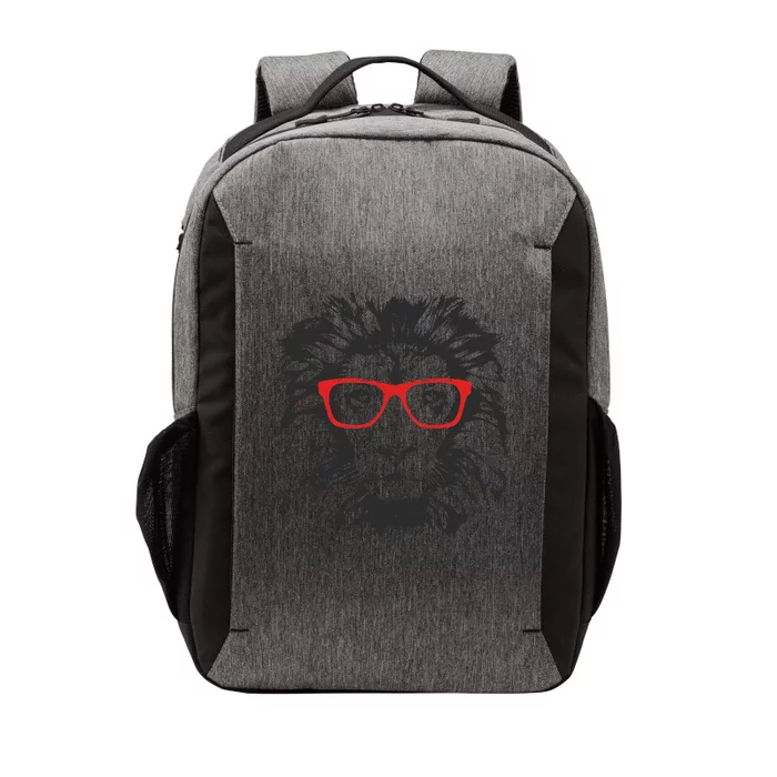 Portrait of Lion with glasses Vector Backpack