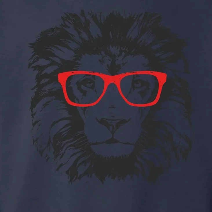 Portrait of Lion with glasses Toddler Hoodie