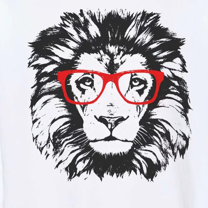 Portrait of Lion with glasses Garment-Dyed Sweatshirt