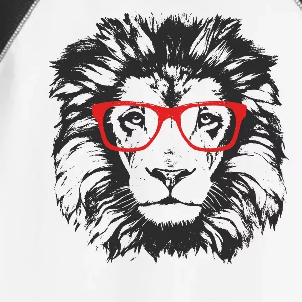 Portrait of Lion with glasses Toddler Fine Jersey T-Shirt