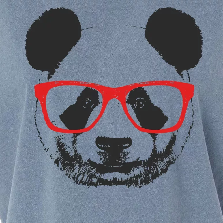 Portrait of Panda with glasses Garment-Dyed Women's Muscle Tee